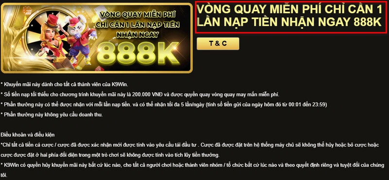 Vòng quay miễn phí